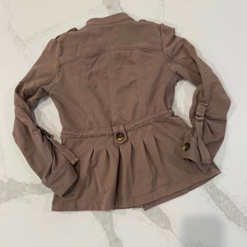 Sanctuary Street Smart Utility Jacket Brown Womens Size XS Drawstring Waist Soft - Picture 6 of 8